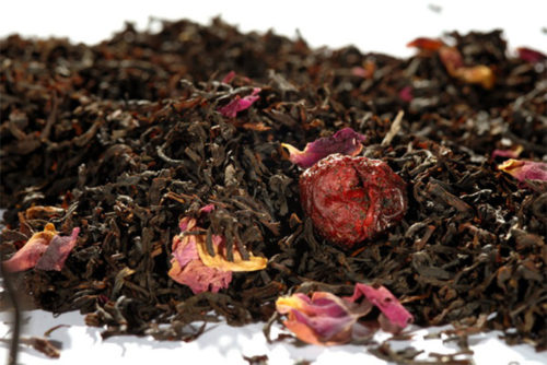 Wild Cherry - musta tee - maustettu tee - Runda Munken Teekauppa